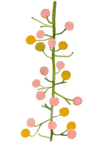 Emily Mann, Ink and Indigo, Fine Art Licensing for Hospitality and Interior Design Projects, Flora 6, INKFLORA005