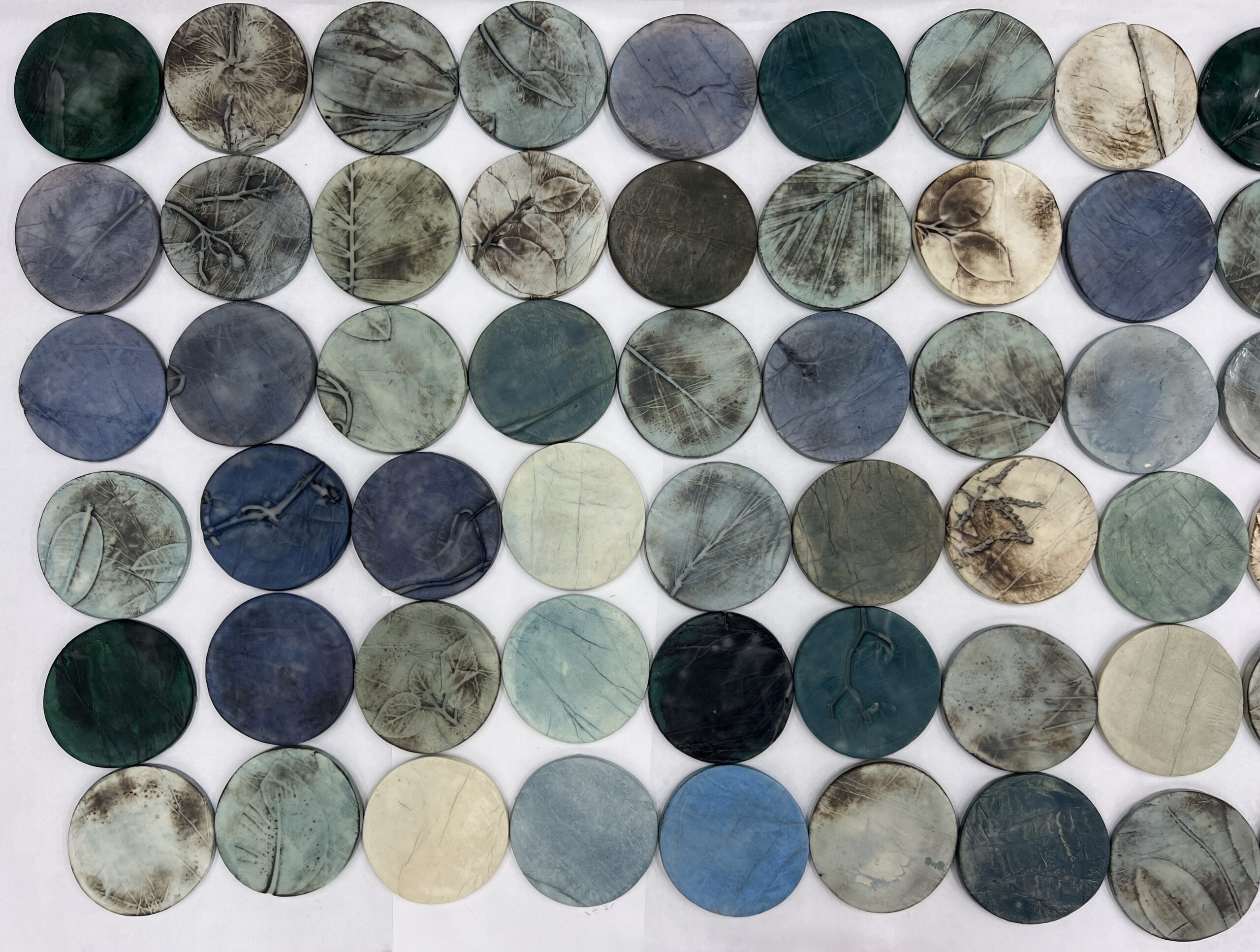 custom botanical dimensional paperclay art for hospitality and interior design project