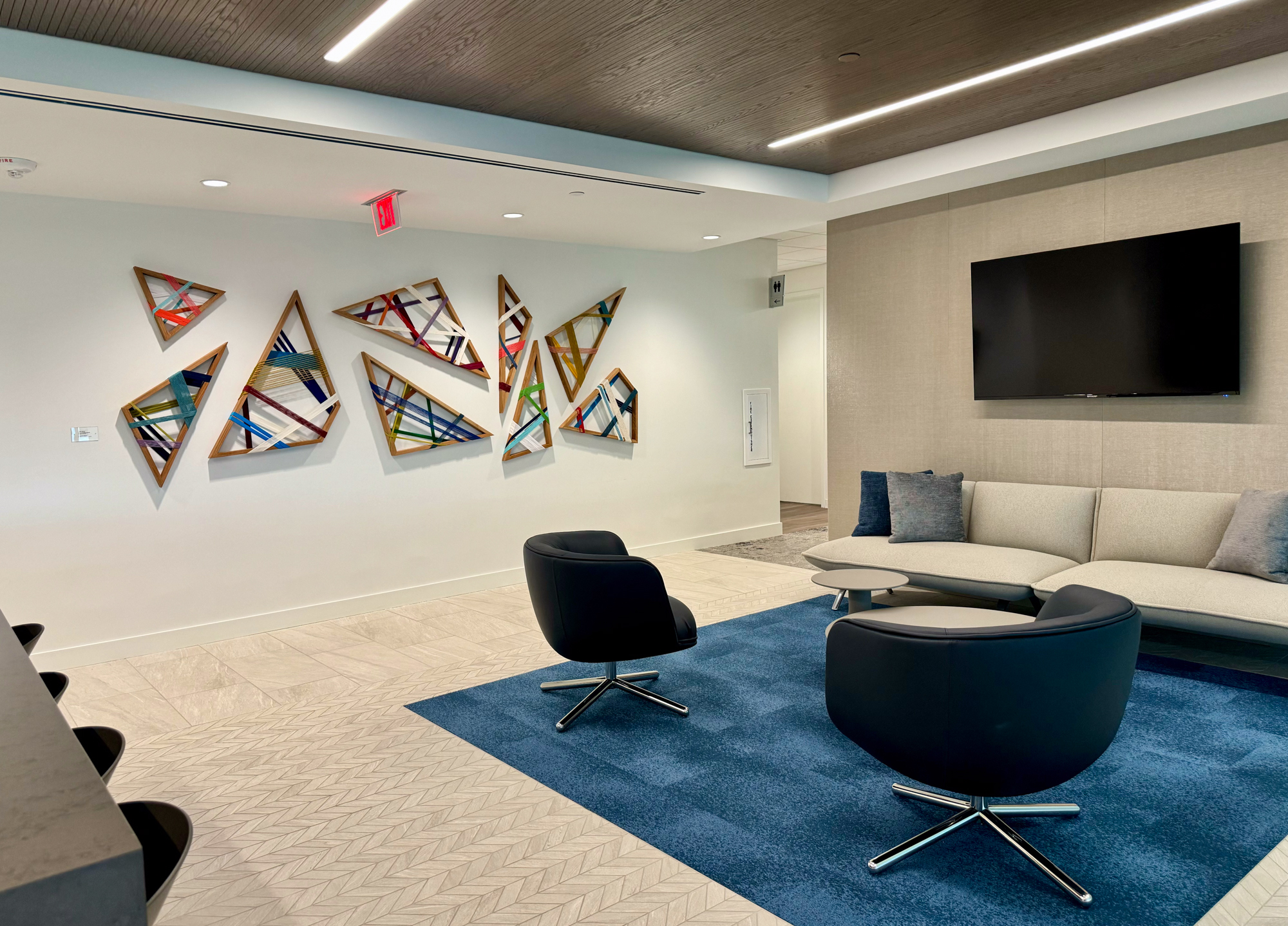 Custom art by Ink + Indigo for corporate offices of Amwins Atlanta