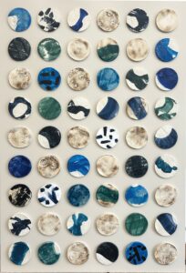 Disk Series 14, custom dimensional art by Ink and Indigo
