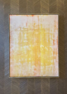 Ink and Indigo, Custom Overtone Licensing Image Direct Printed on Wood with Encaustic Wax Overlay, installation view of The Park in Taiwan, installation view of The Park in Taiwan, Art Consulting by Whitaker Art Consulting