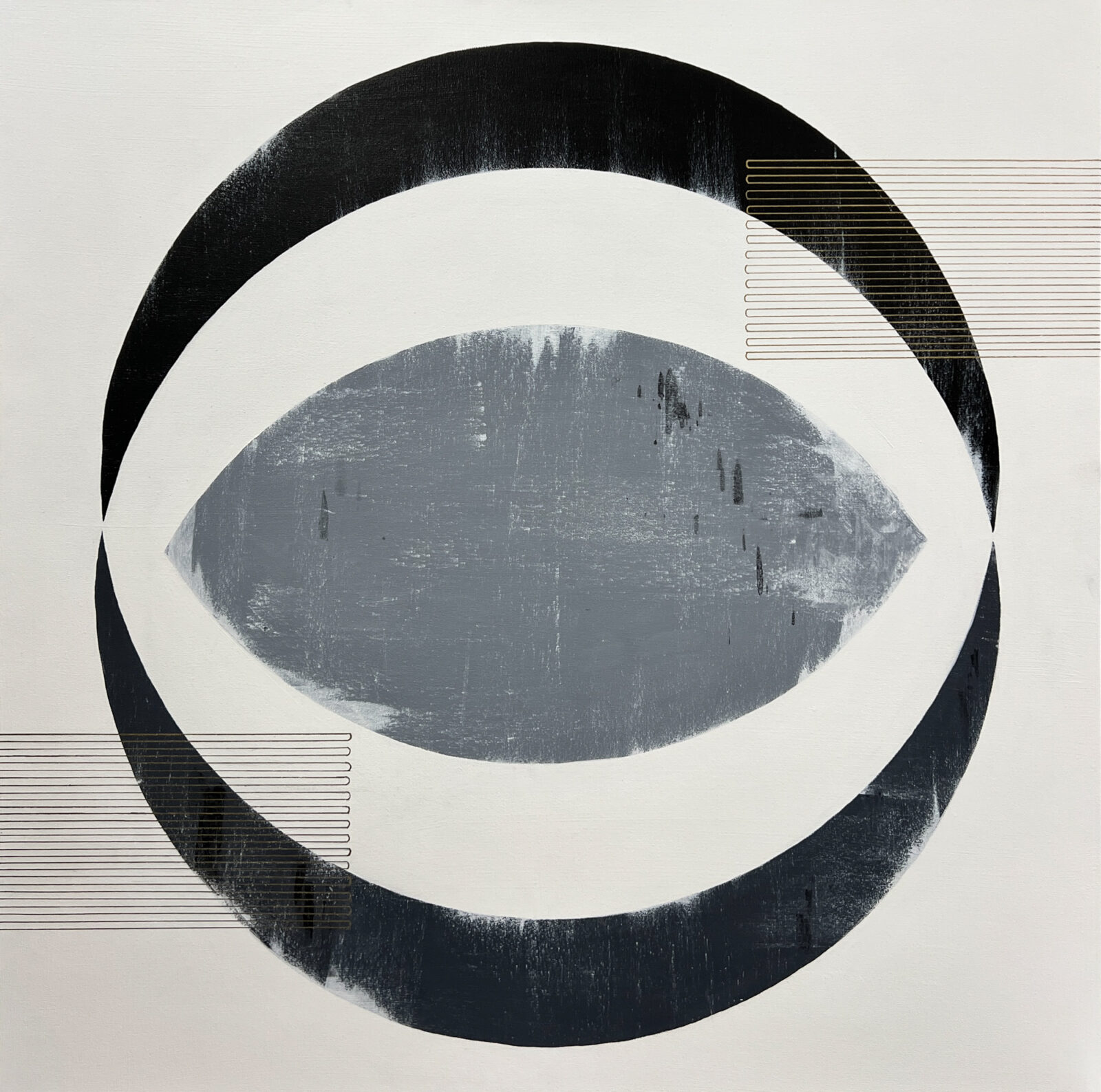 Ink and Indigo, Custom Venture Vesica Commissions, mixed media on canvas, 44 x 44 each-3Ink and Indigo, Custom Venture Vesica Commissions, mixed media on canvas, 44 x 44 each-3