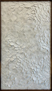 Emily-Mann,-Ink-and-Indigo,-Custom-Dimensional-Wall-Art,-Petals,-Japanese-paperclay-in-custom-walnut-frame,-set-of-two,-79in-x-44in-each-1