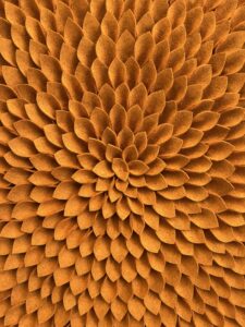 Emily Mann, Ink and Indigo, Felt Leaves in Custom Black Frame, 50x26-1