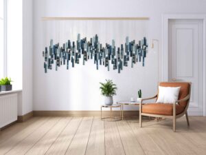 Ink-and-Indigo, Cadence Series room mockup,-custom-wood-and-textile-installation,-dimensions,-finishes,-and-layouts-variable-2