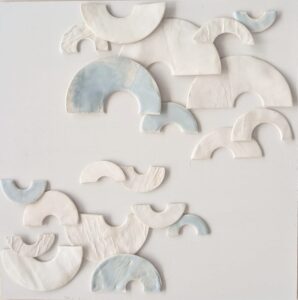 Hemiforms Series | custom paperclay and encaustic dimensional art | dimensions and finishes variable