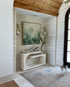 Ink and Indigo, Dimensional Embellished Canvas | 42" x 42" | mixed media, cotton duck canvas, hand sewn paperclay droplets | commission for private residence, St Simons