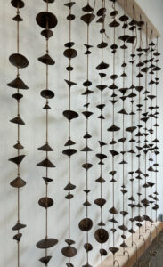 Ink and Indigo, Custom Dimensional Room Divider, Paperclay and Natural Fibers-4