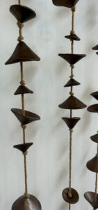 Ink and Indigo, Custom Dimensional Room Divider, Paperclay and Natural Fibers-4